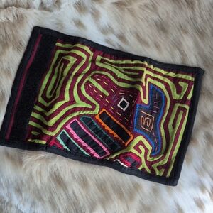 🌙Handmade Kuna Mola Colorful Fabric Wallet